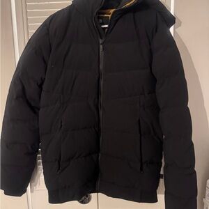 All in Motion Men’s Black Hooded Puffer Jacket Coat Size Small Like New